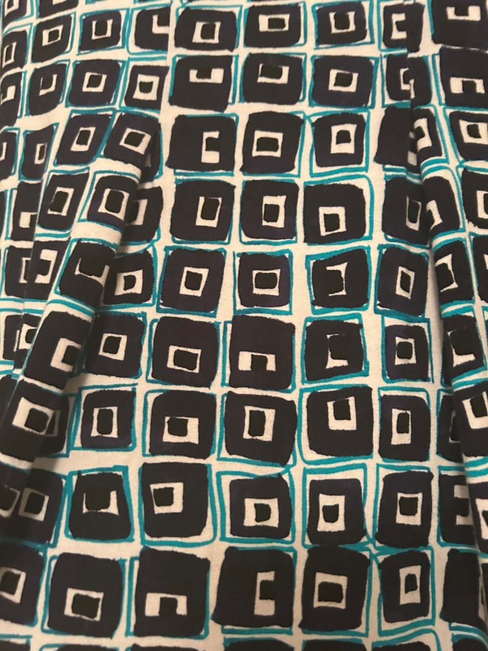 Habitat CORE TRAVEL CUBISM TUNIC XL Navy Geometric Square Career Relaxed Artsy - Picture 11 of 16